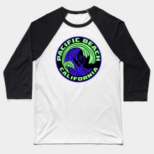 Pacific Beach California Surfing CA Surf Baseball T-Shirt